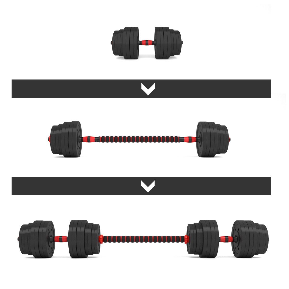 40 kg Adjustable Barbell and Dumbbell Set