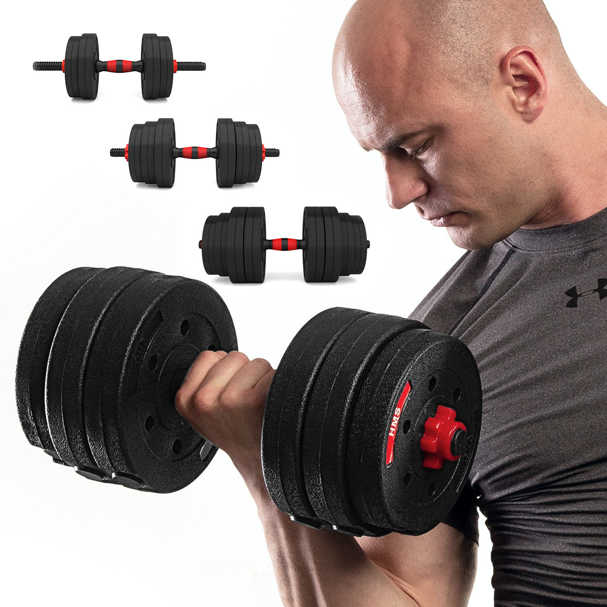 40 kg Adjustable Barbell and Dumbbell Set