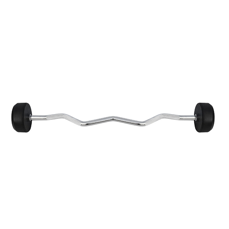 40 kg Rubber Coated Curl Bar – Gym Equipment
