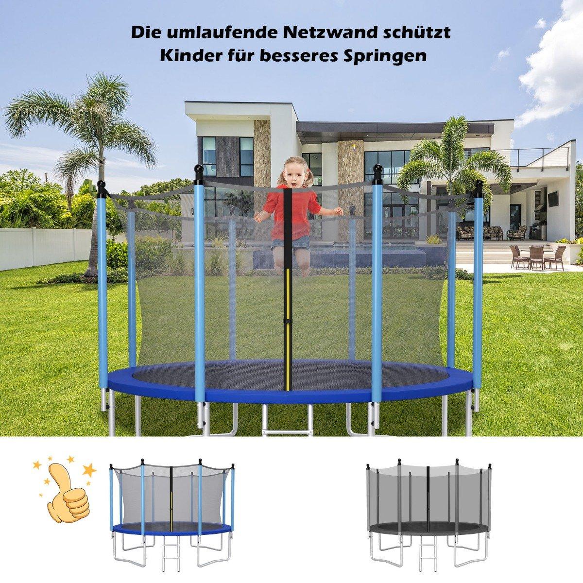 Ø427 cm trampoline safety net for garden trampolines replacement net inside black
