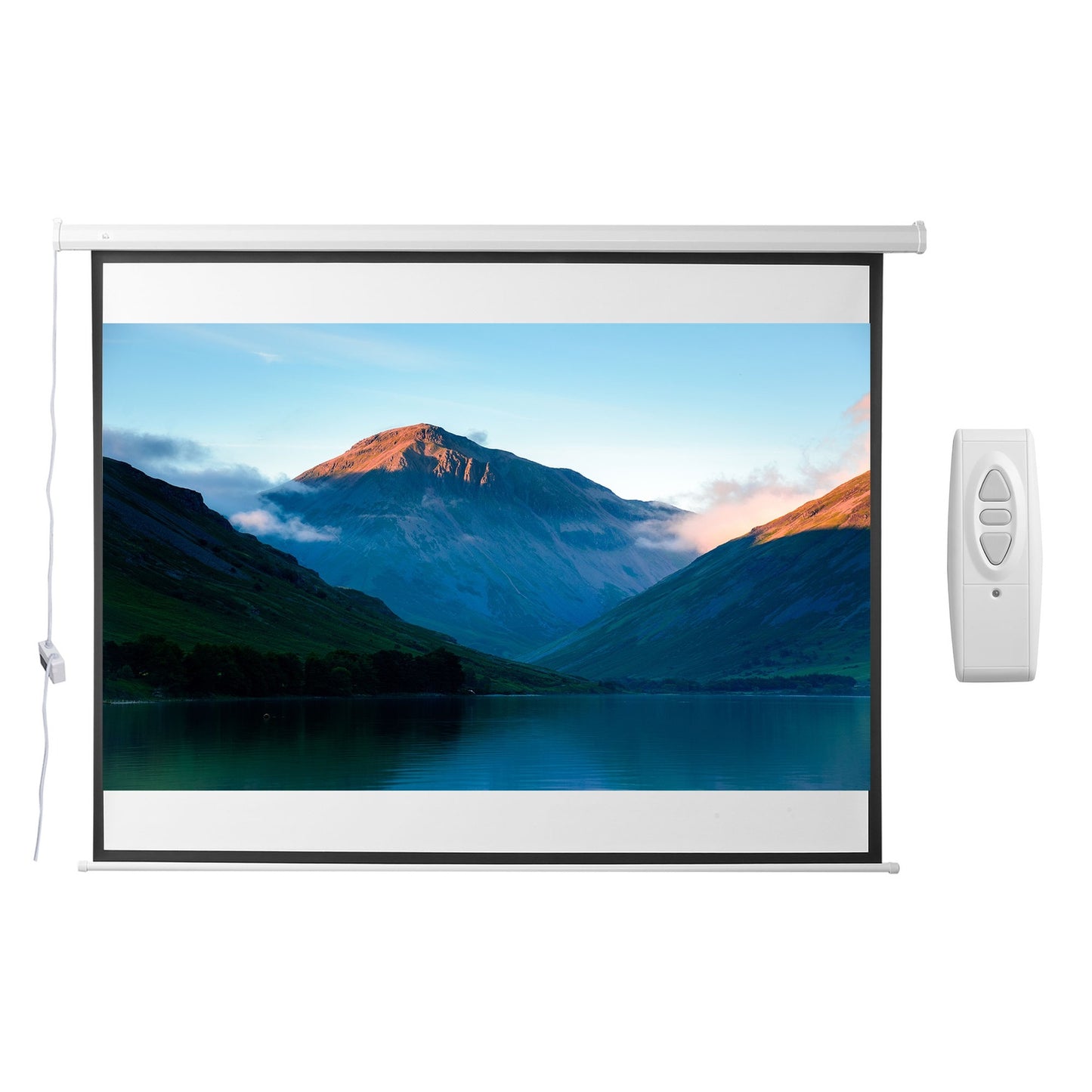 Electric 4:3 projector screen 203x152 cm with remote control