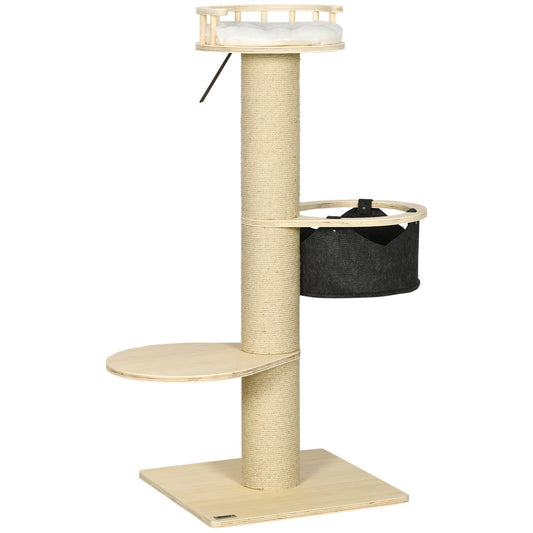 Cat Tree Climbing Tower – 45"" with hammock and bed