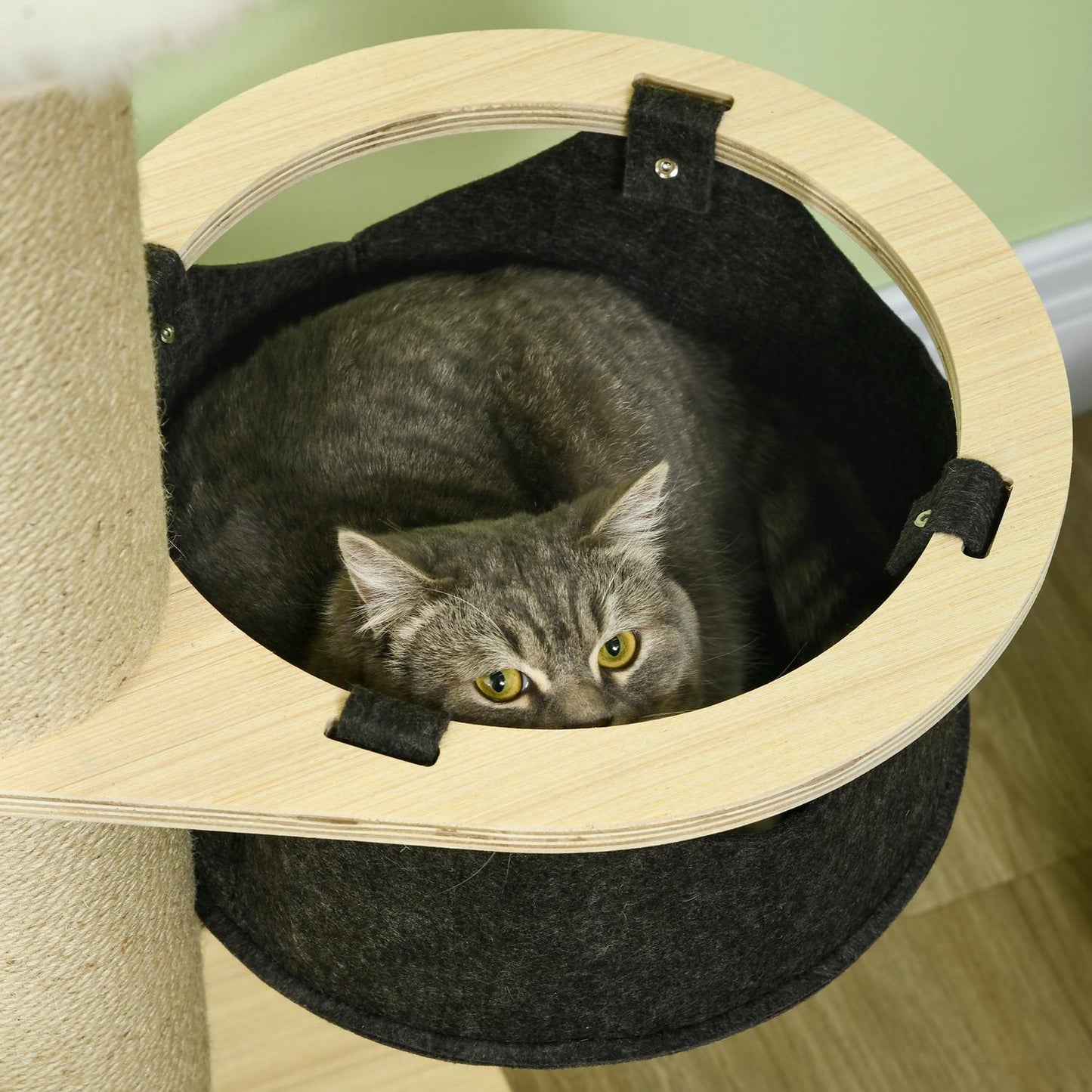 Cat Tree Climbing Tower – 45"" with hammock and bed