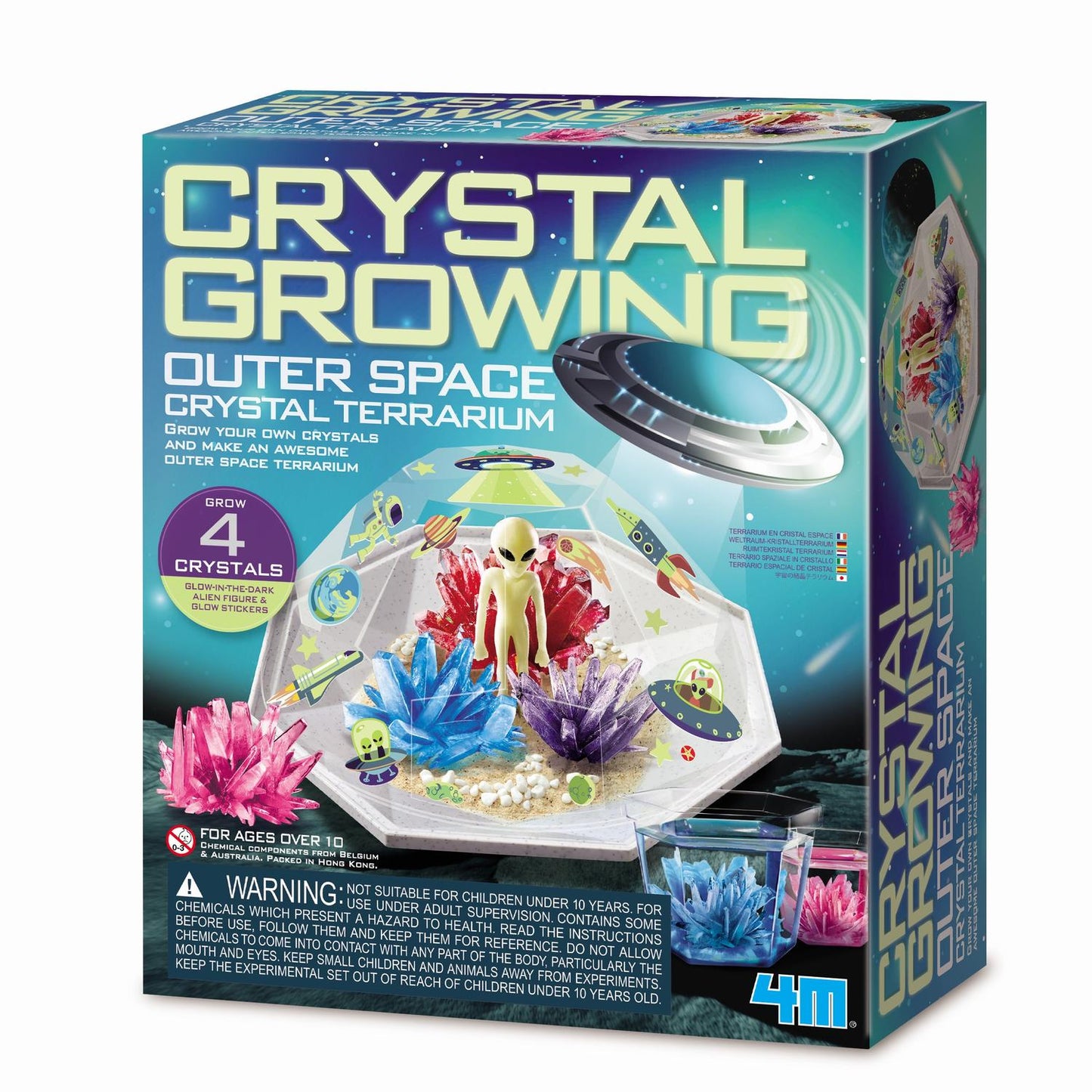 4M Crystal Growing Diy Set Outer Space Crystal Terrarium