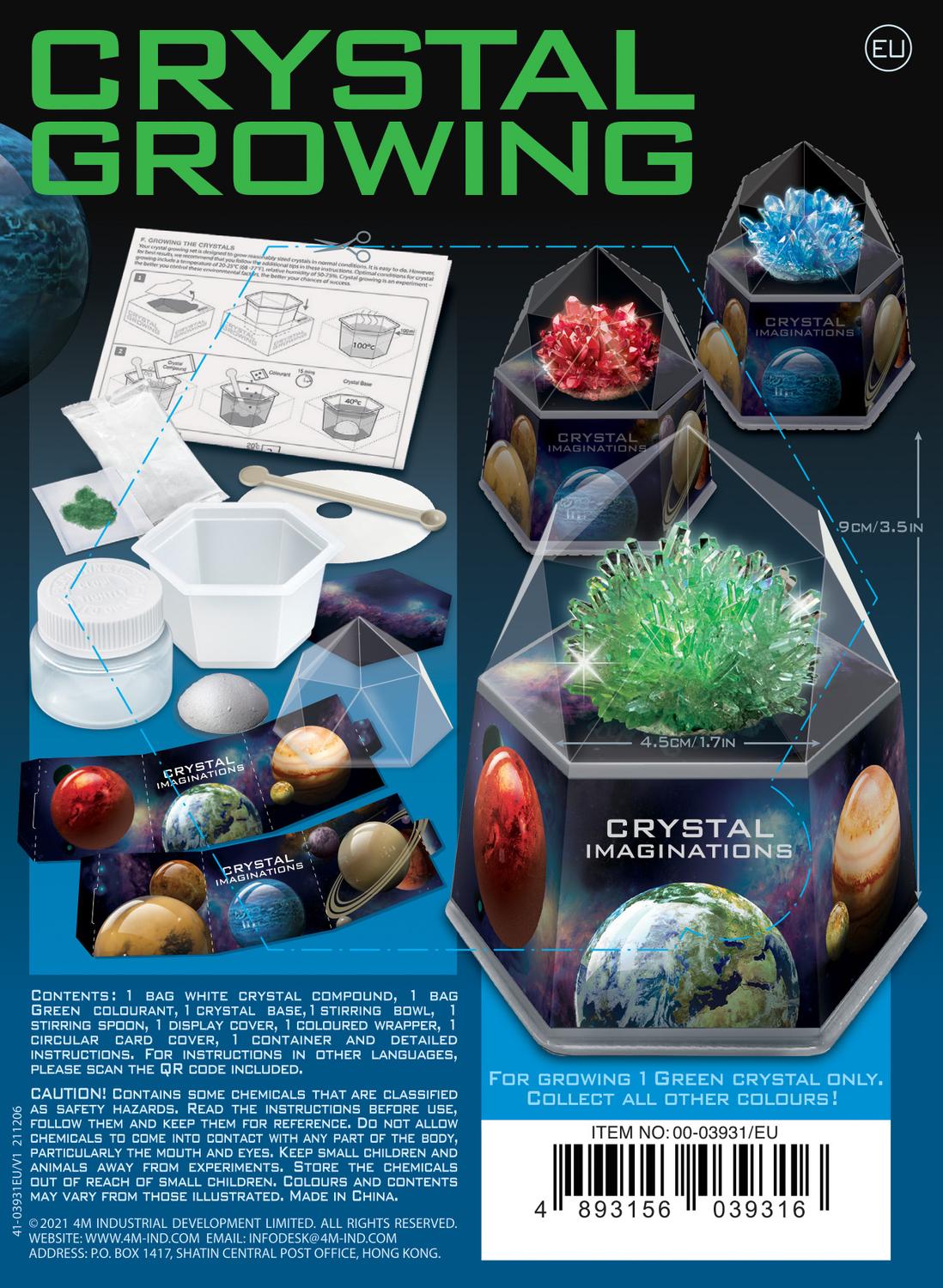 4M Diy Set Crystal Imaginations Green