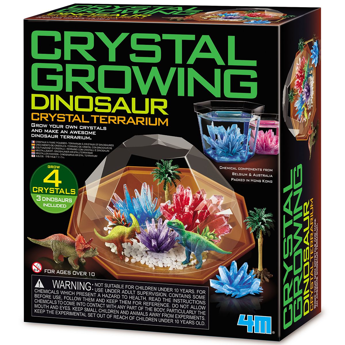 4M Diy Set Dino Crystal Terrarium