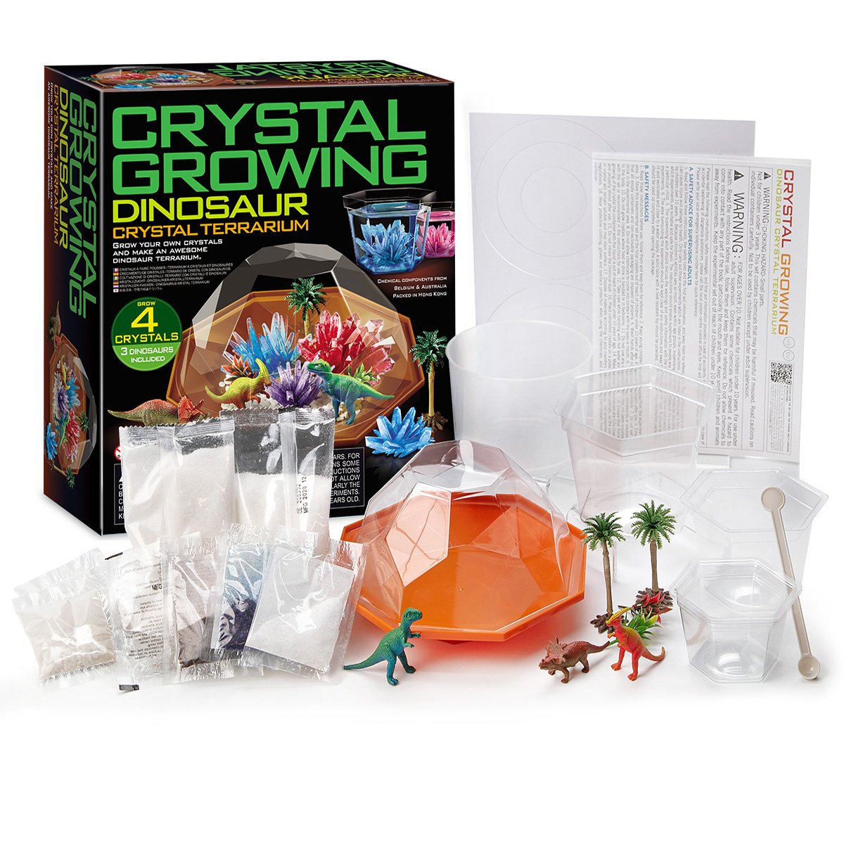 4M Diy Set Dino Crystal Terrarium