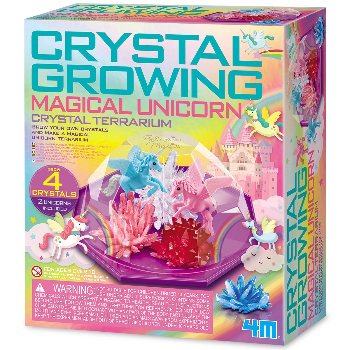 4M Diy Set Magical Unicorn Crystal Terrarium
