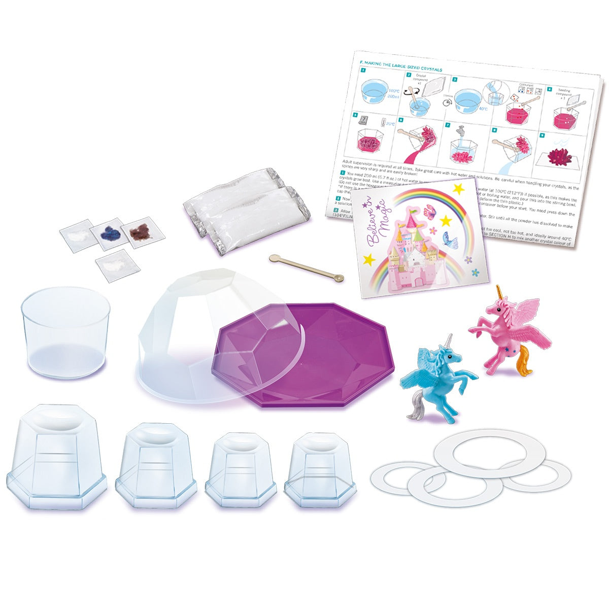 4M Diy Set Magical Unicorn Crystal Terrarium