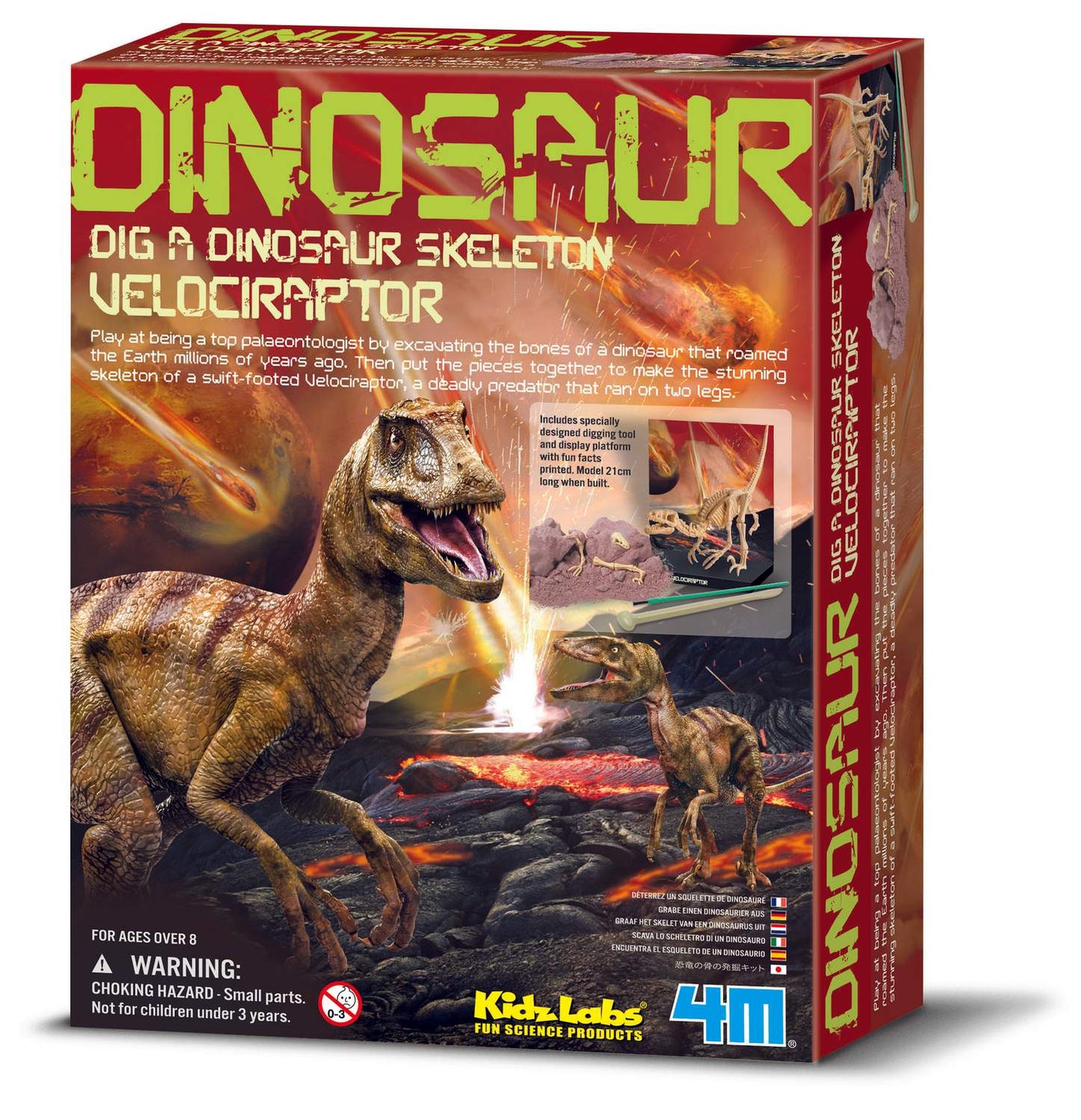 4M Kidzlabs Craft Kit Velociraptor Skeleton