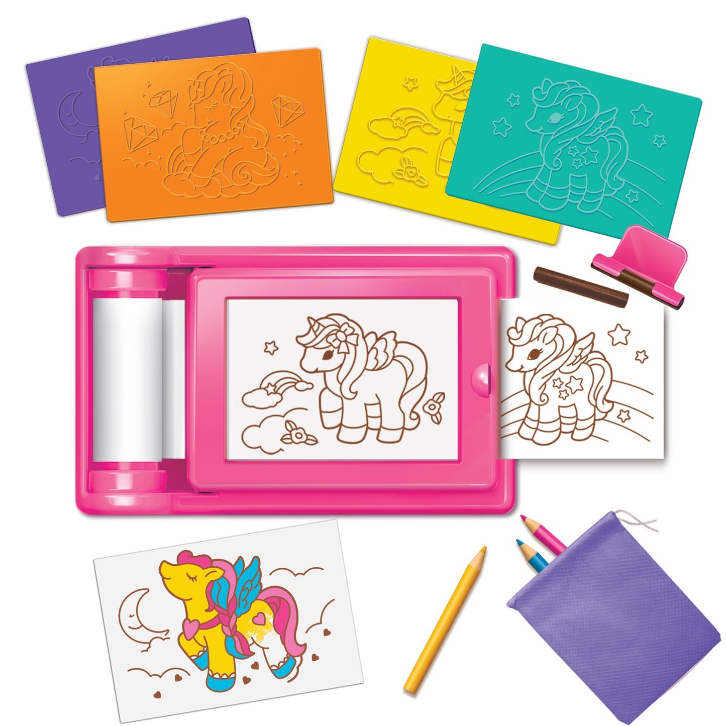 4M Kidzmaker Diy Set Unicorn Rub Art Studio
