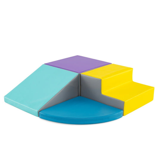 4 PCS. Foam building blocks for running around and climbing, giant building blocks, blue + purple