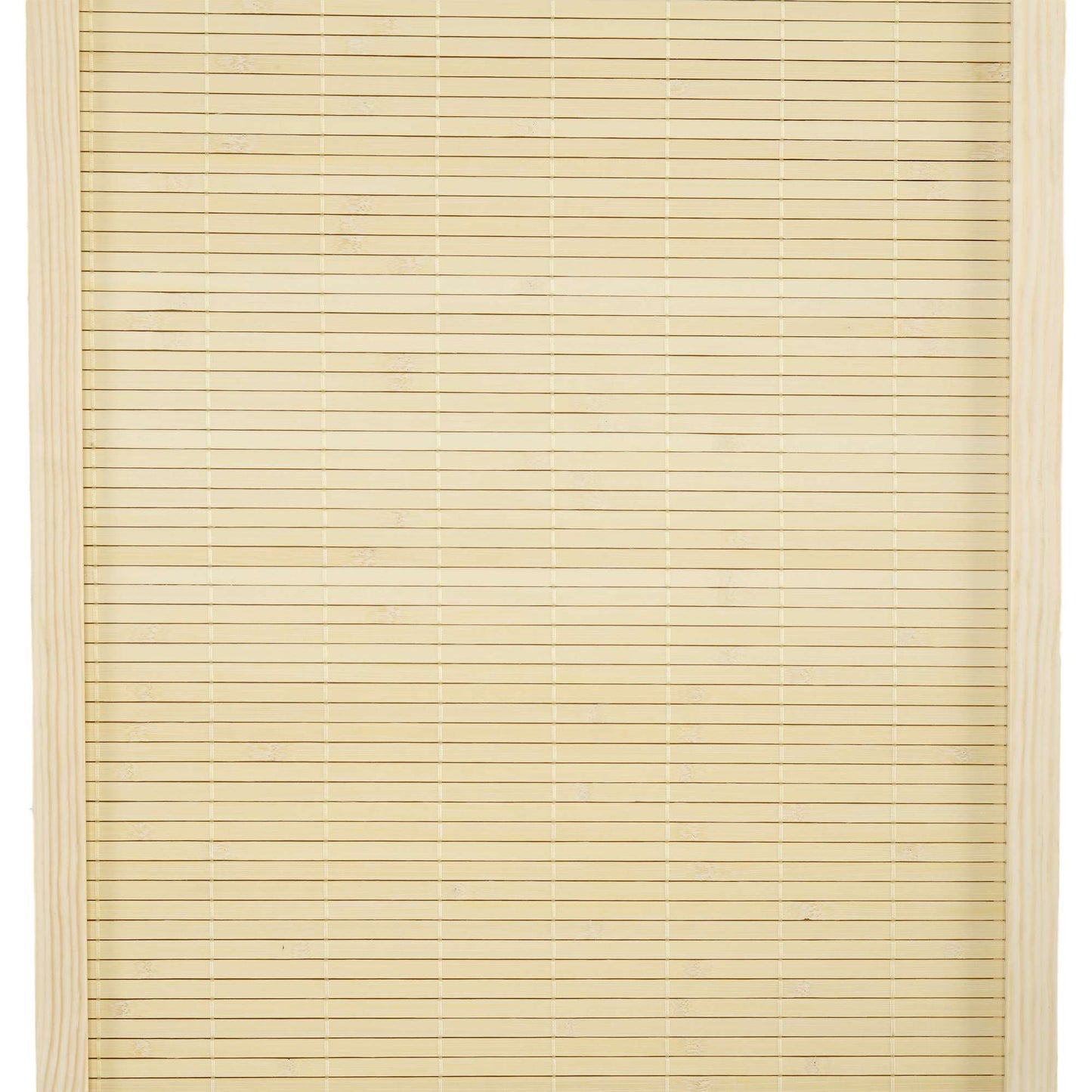 4-Panel Bamboo Room Divider, Natural Wood Finish