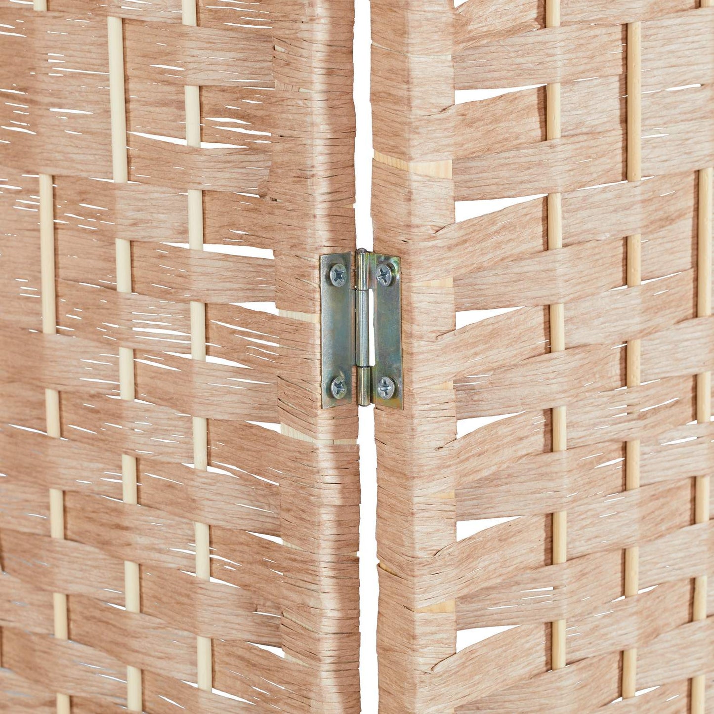 4-Panel Folding Screen in Natural Colour