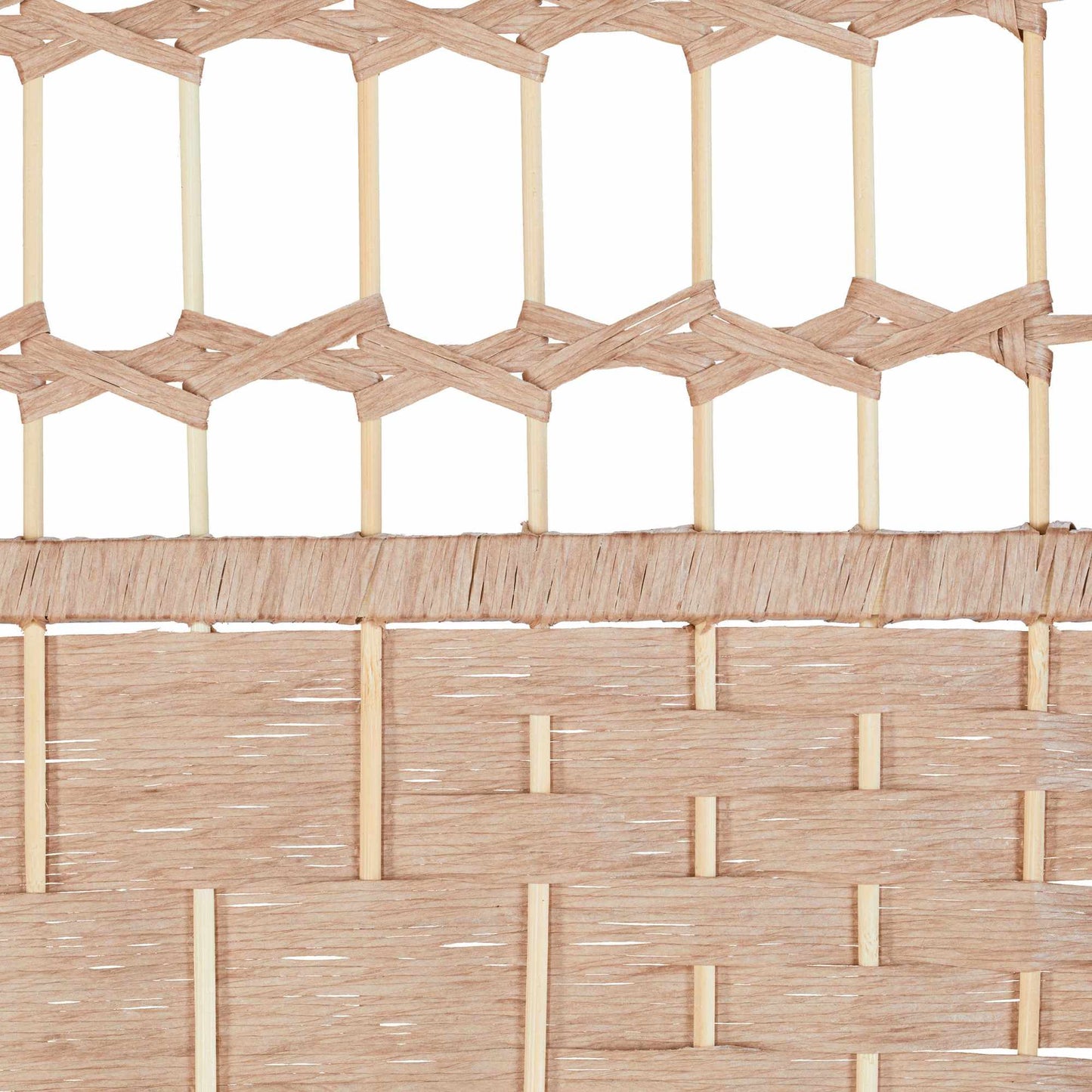4-Panel Folding Screen in Natural Colour