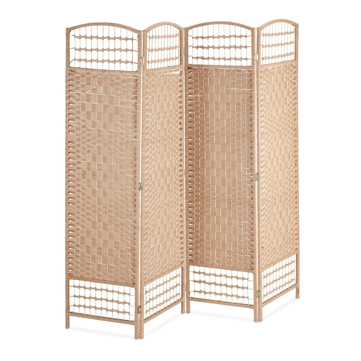 4-Panel Folding Screen in Natural Colour