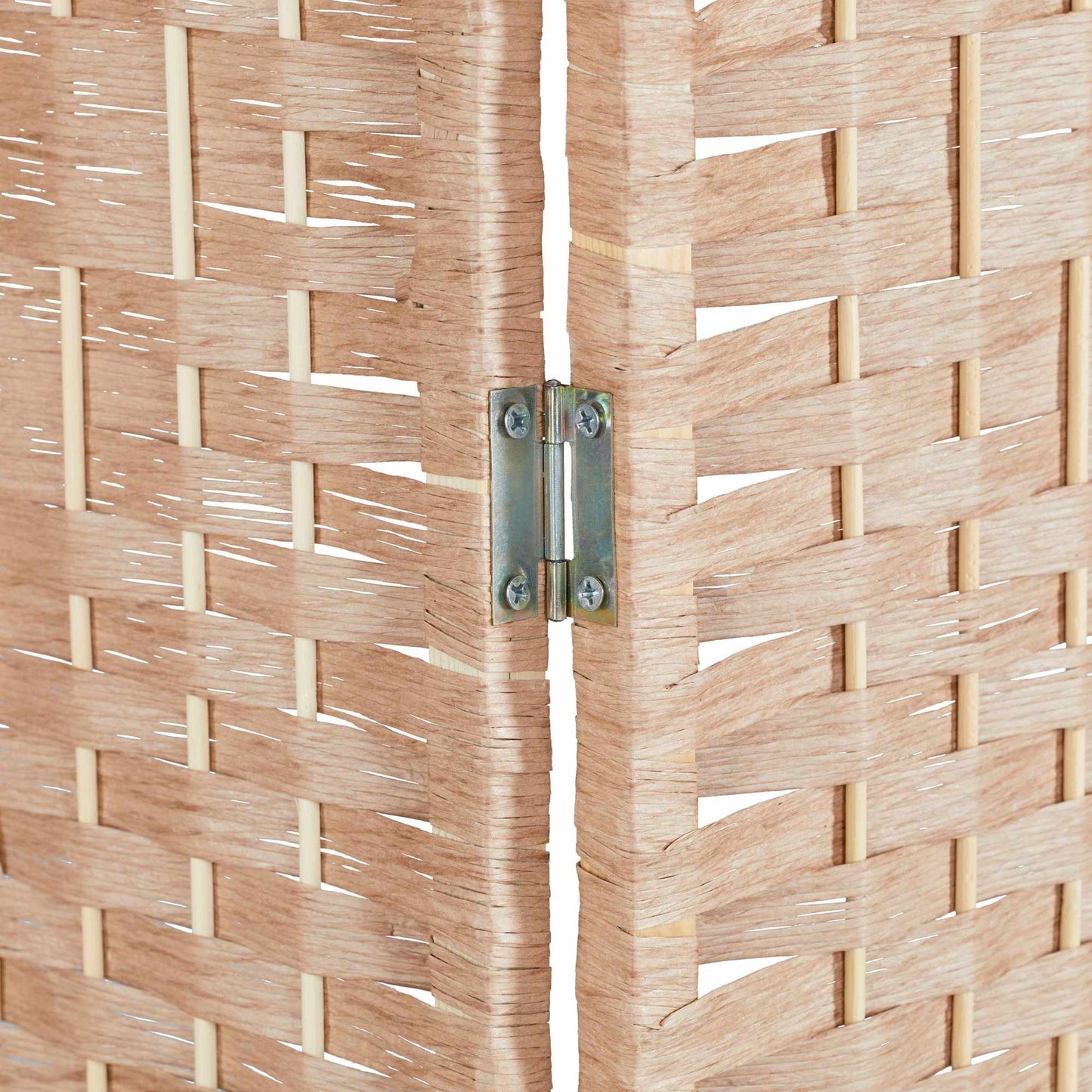 4-Panel Folding Screen in Natural Colour