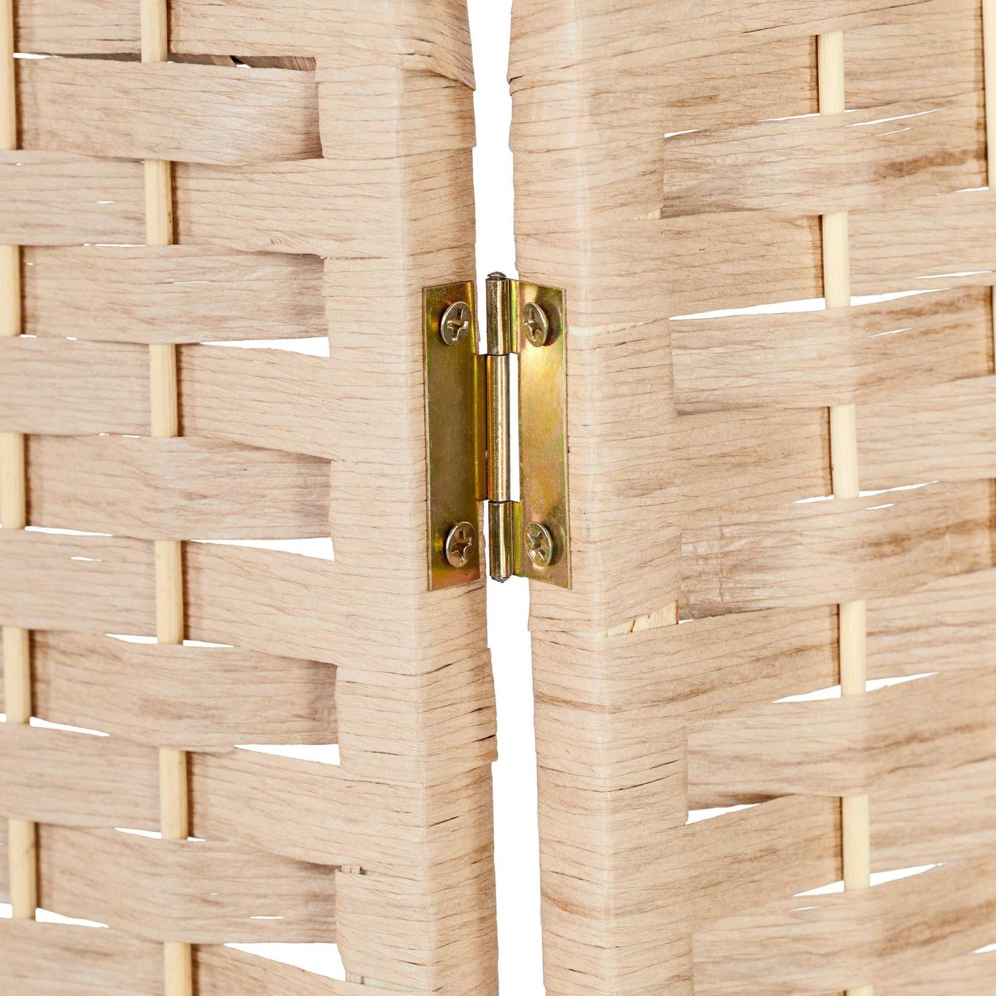 4-Panel Folding Screen in Natural Colour