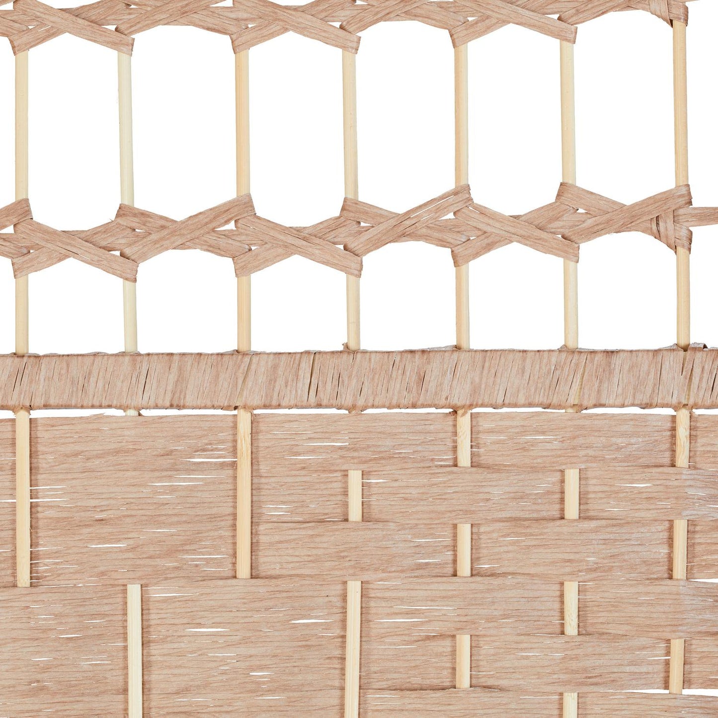 4-Panel Folding Screen in Natural Colour