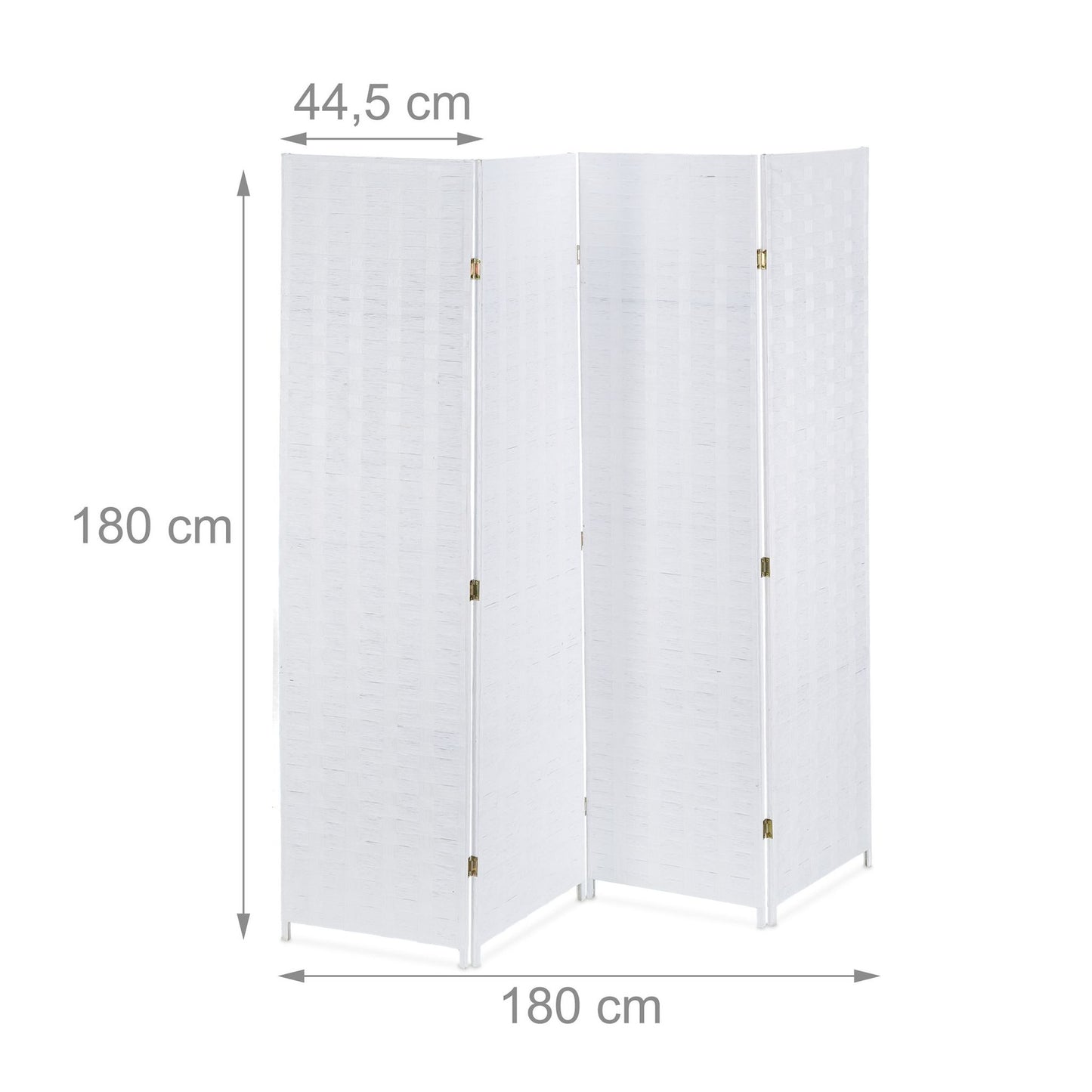 4-Panel Folding Screen in White
