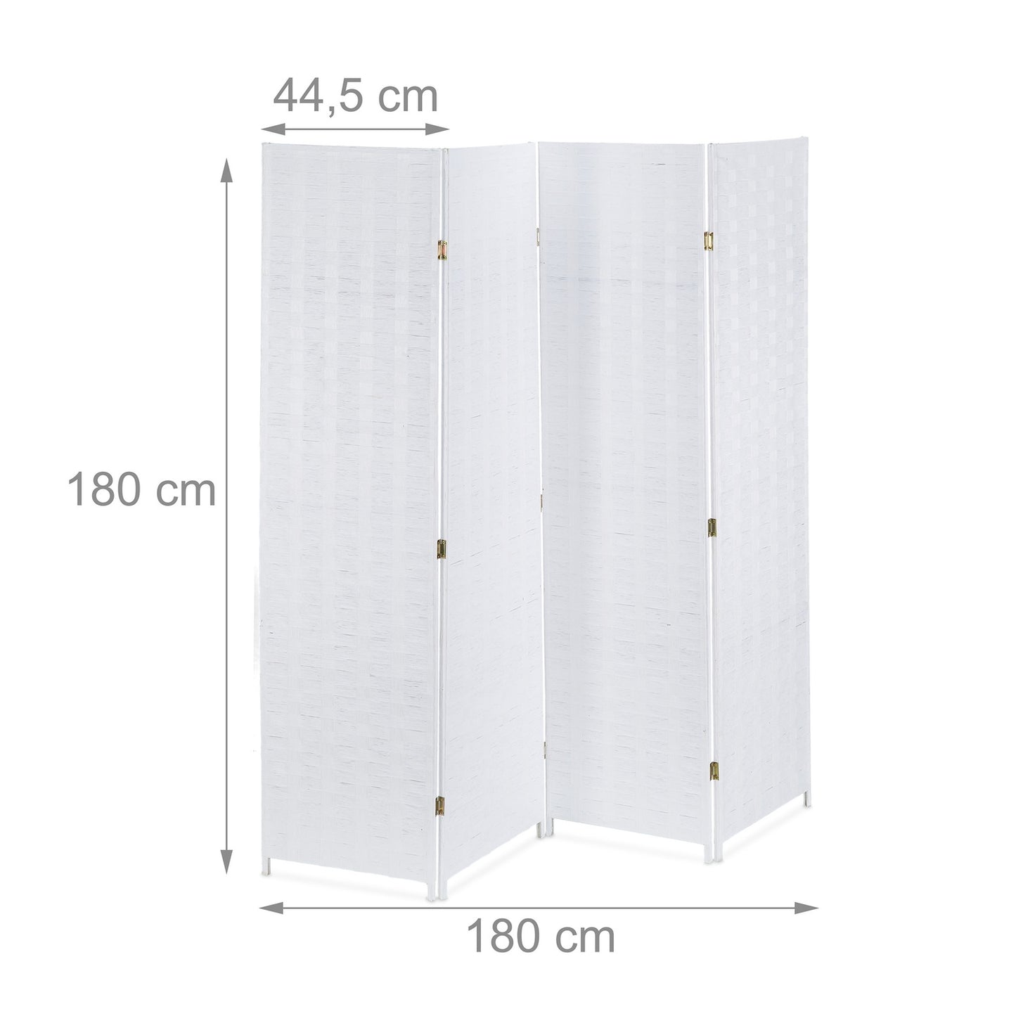 4-Panel Folding Screen in White