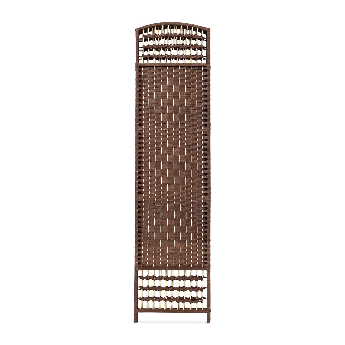 4 Panel Wooden Room Divider, Brown – Privacy Screen