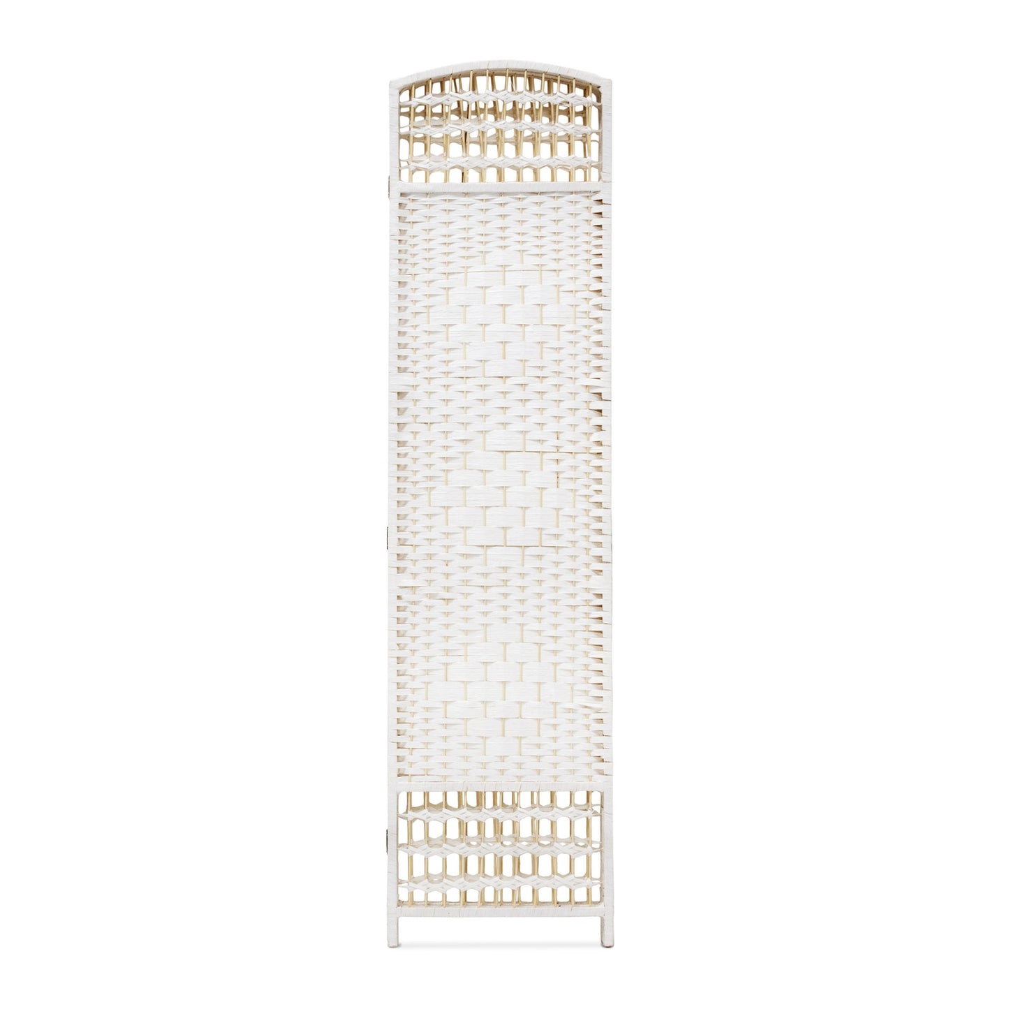 4 Panel Wooden Room Divider, White – Privacy Partition