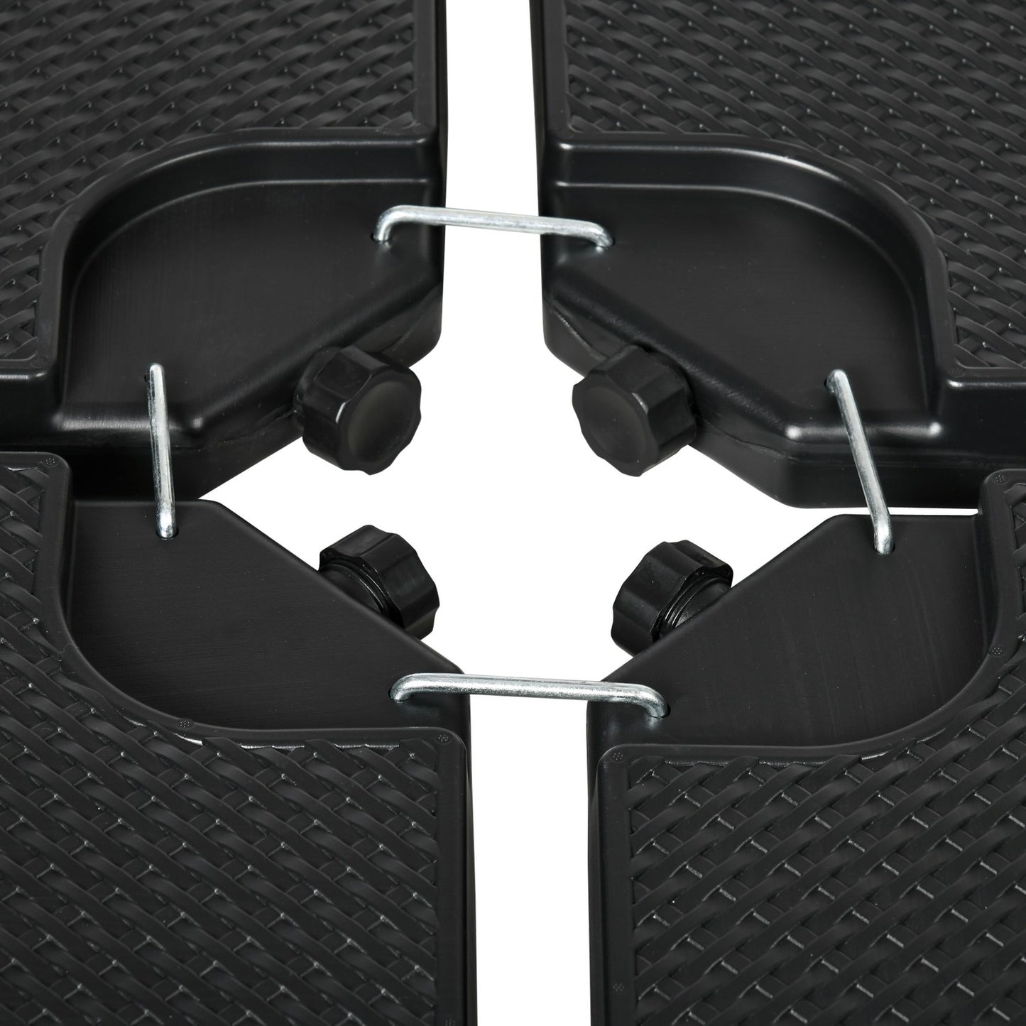 Weather-resistant parasol base, holds up to 80 kg of sand