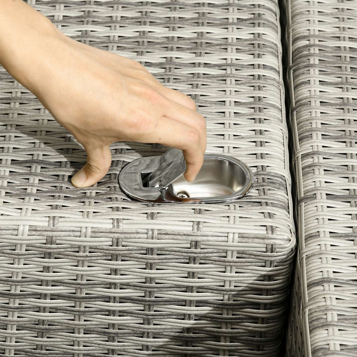 4-piece rattan garden furniture, weatherproof, removable covers