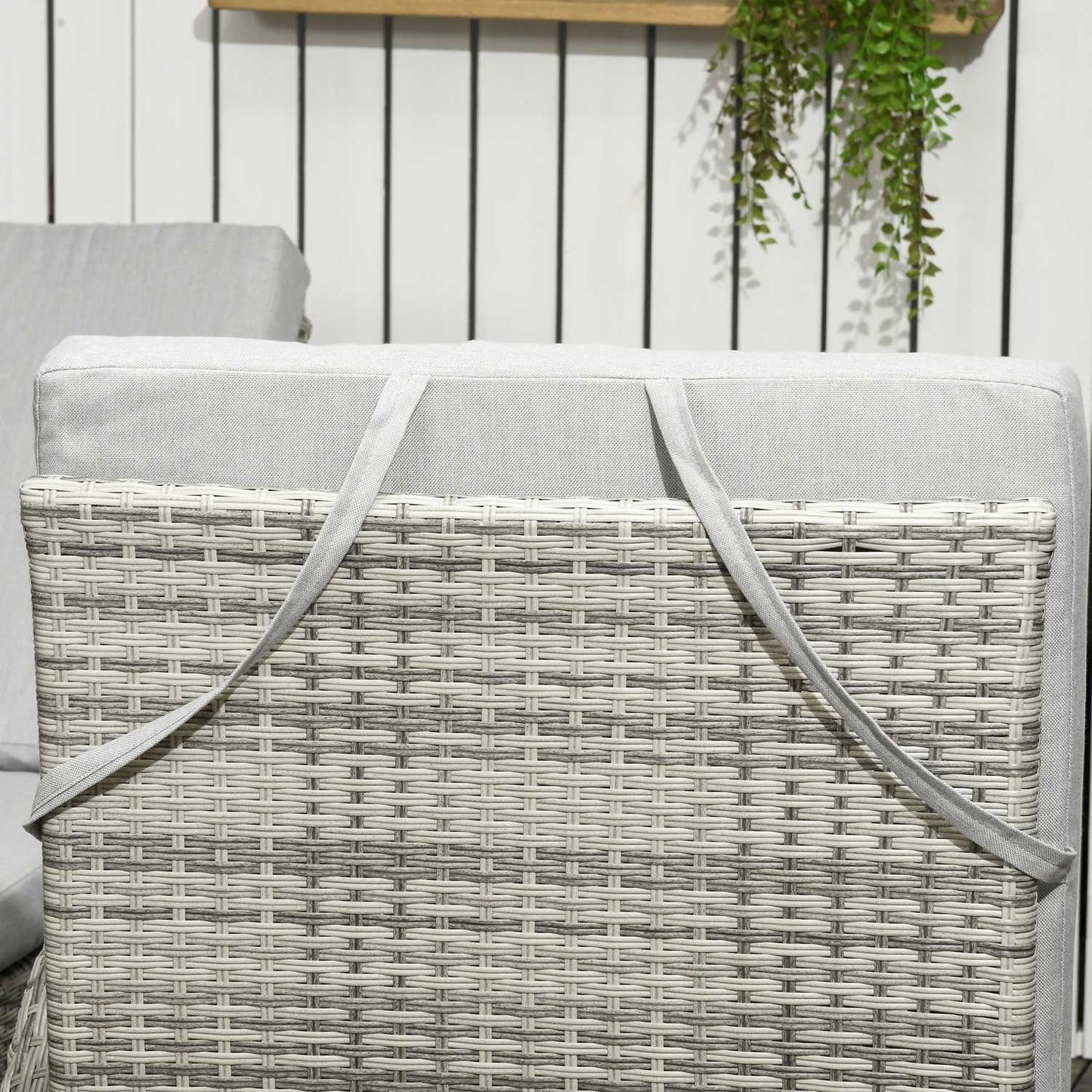 4-piece rattan garden furniture, weatherproof, removable covers