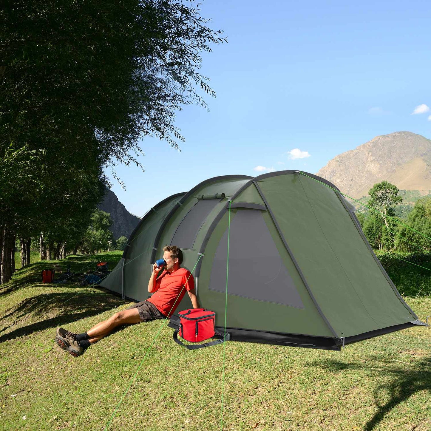 Family tent for 4 people - UV protection, 2000 mm waterproof