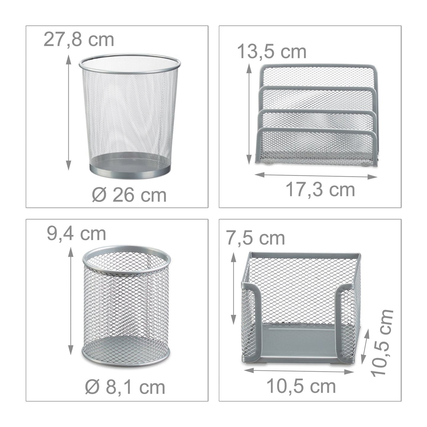 4-Piece Desk Organizer Set