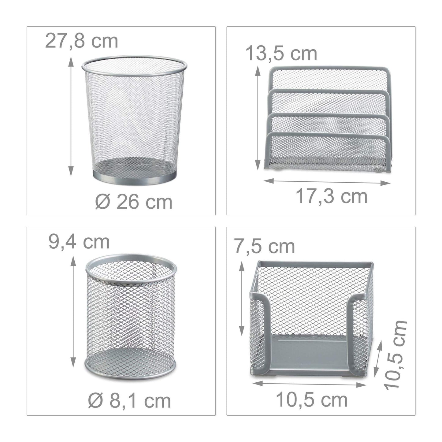 4-Piece Desk Organizer Set