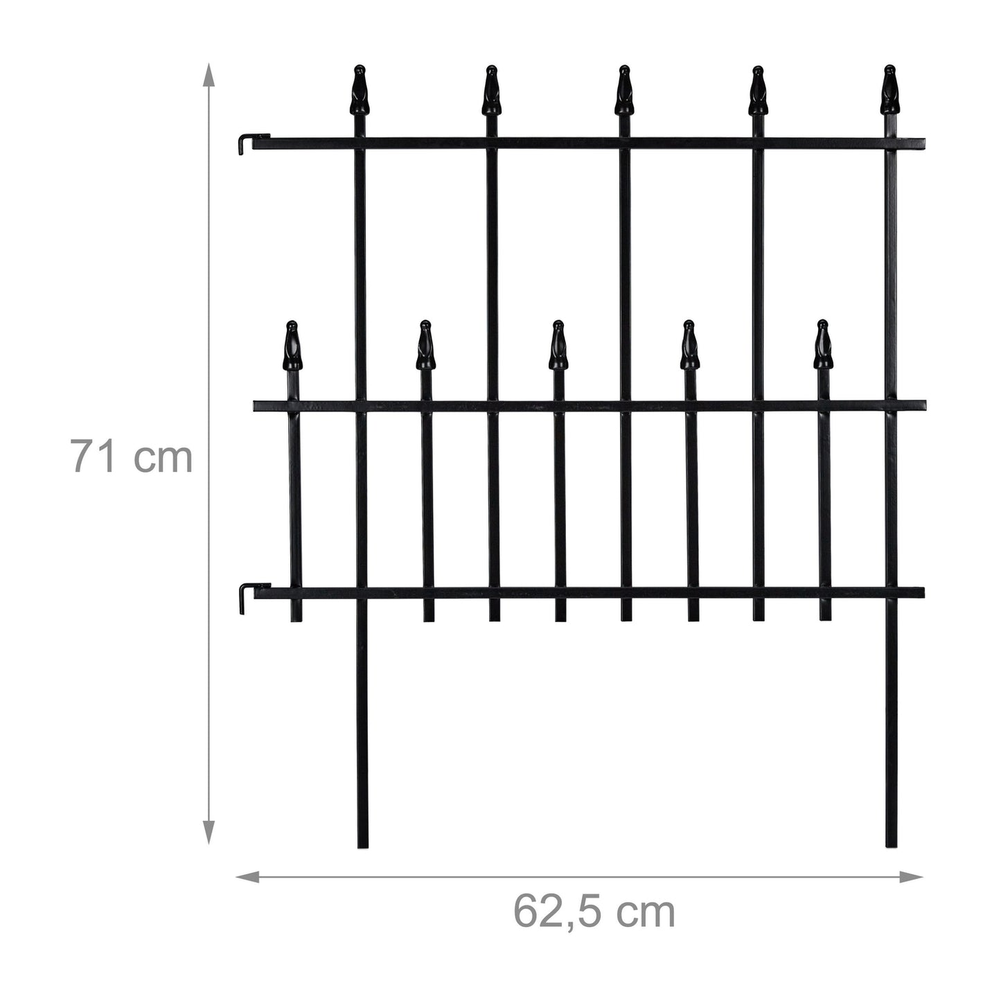 4 Piece Set Flower Bed Fence
