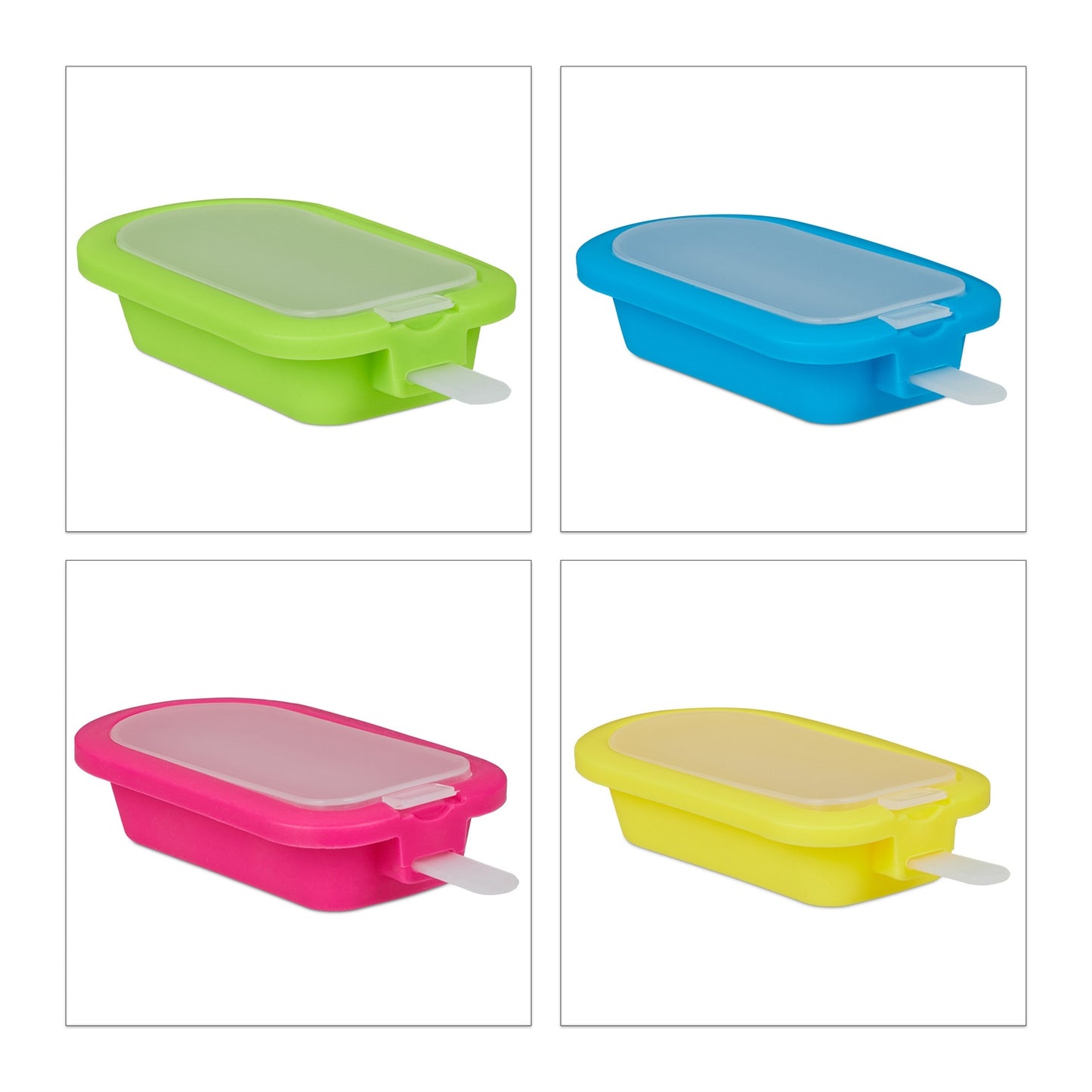4 Silicone Ice Cream Moulds