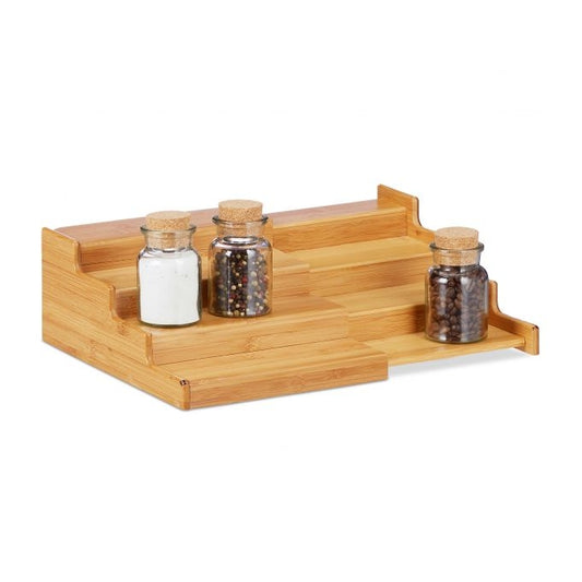 4-Tier Extendible Bamboo Spice Rack