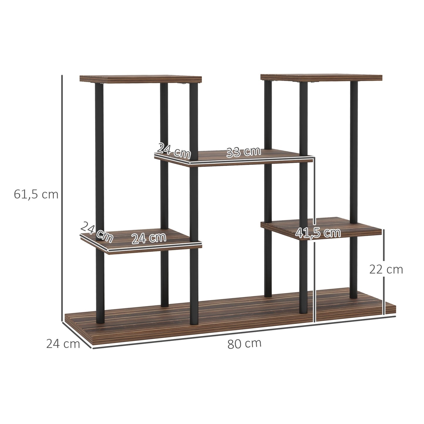 Wooden plant stand, 61.5 cm, indoor/outdoor