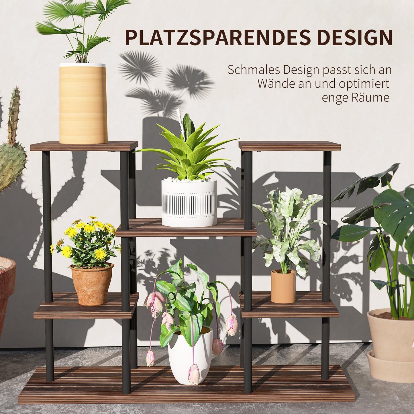 Wooden plant stand, 61.5 cm, indoor/outdoor