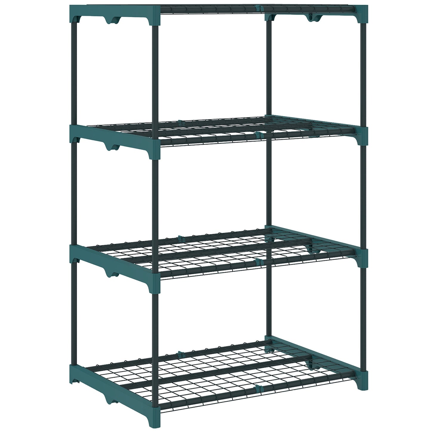 4-Tier Plant Stand, Steel Frame, Indoor/Outdoor Use