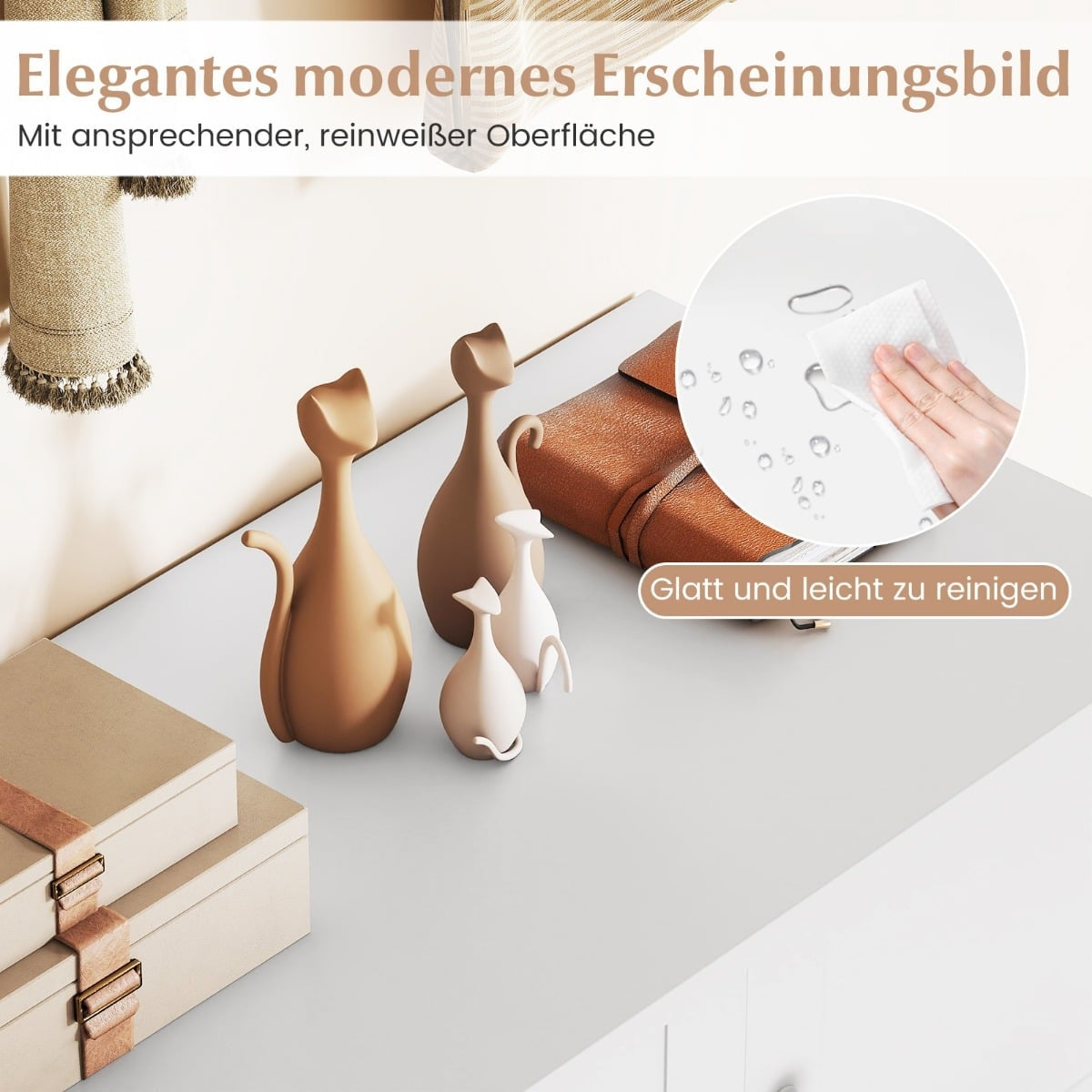 4-Tier Wooden Shoe Cabinet with Removable Shelves