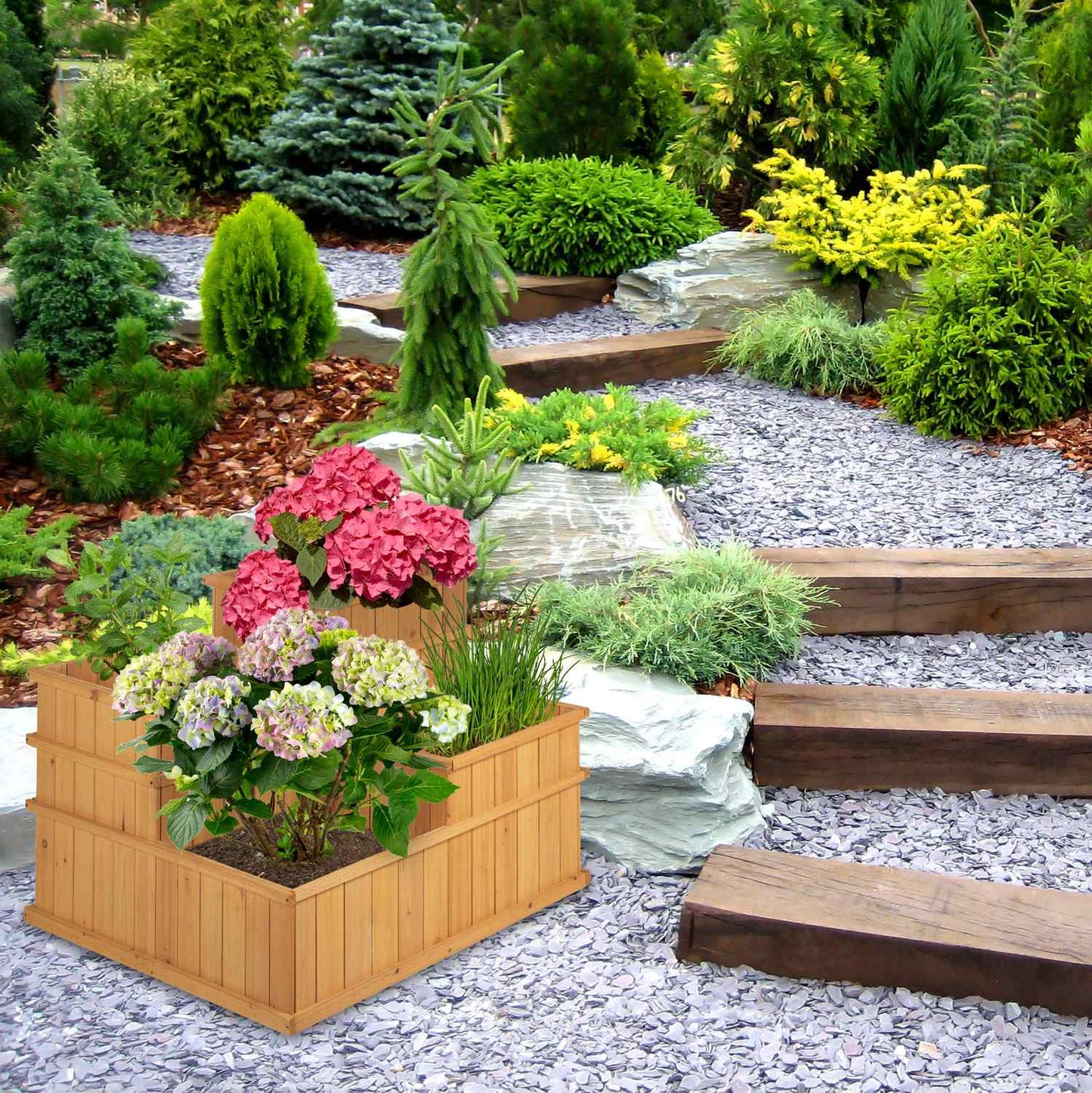 4-Tiered Raised Flowerbed