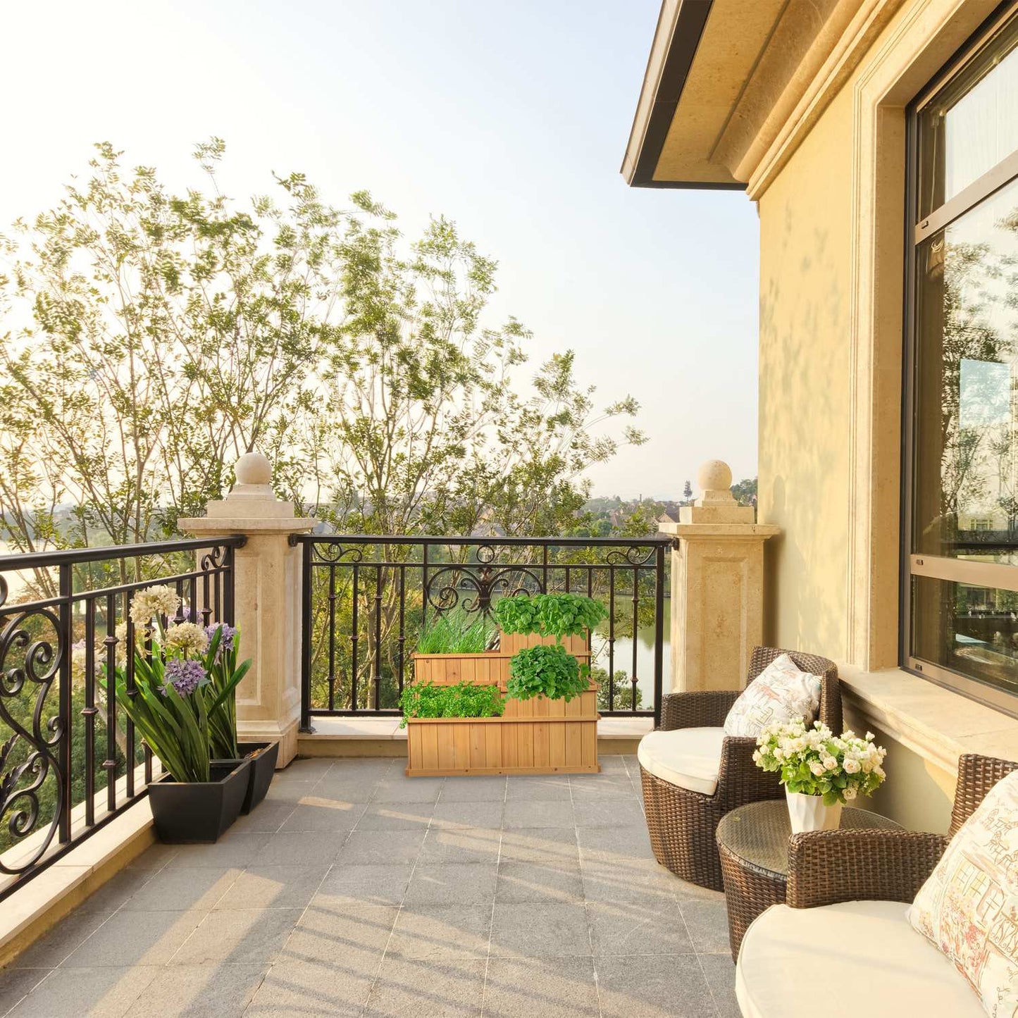 4-Tiered Raised Flowerbed