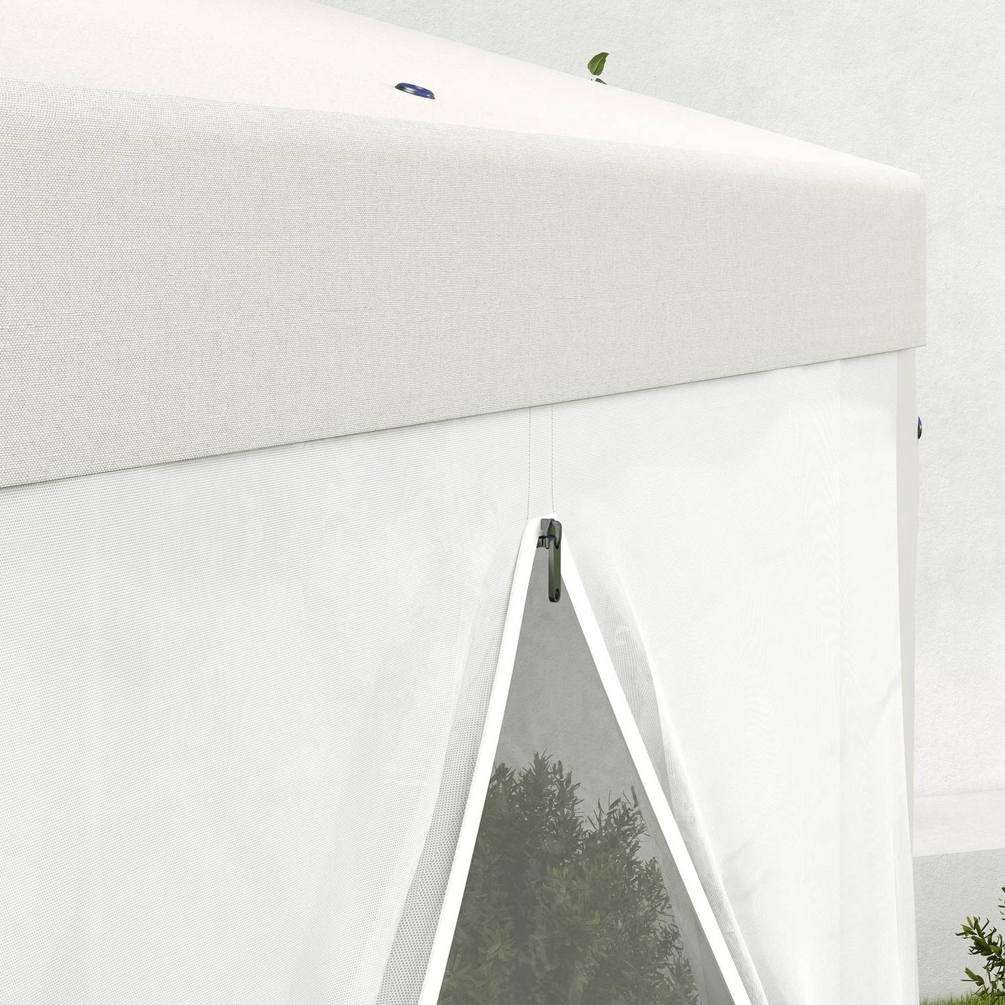 Hexagonal Cream Party Tent, Mosquito Net, Polyester
