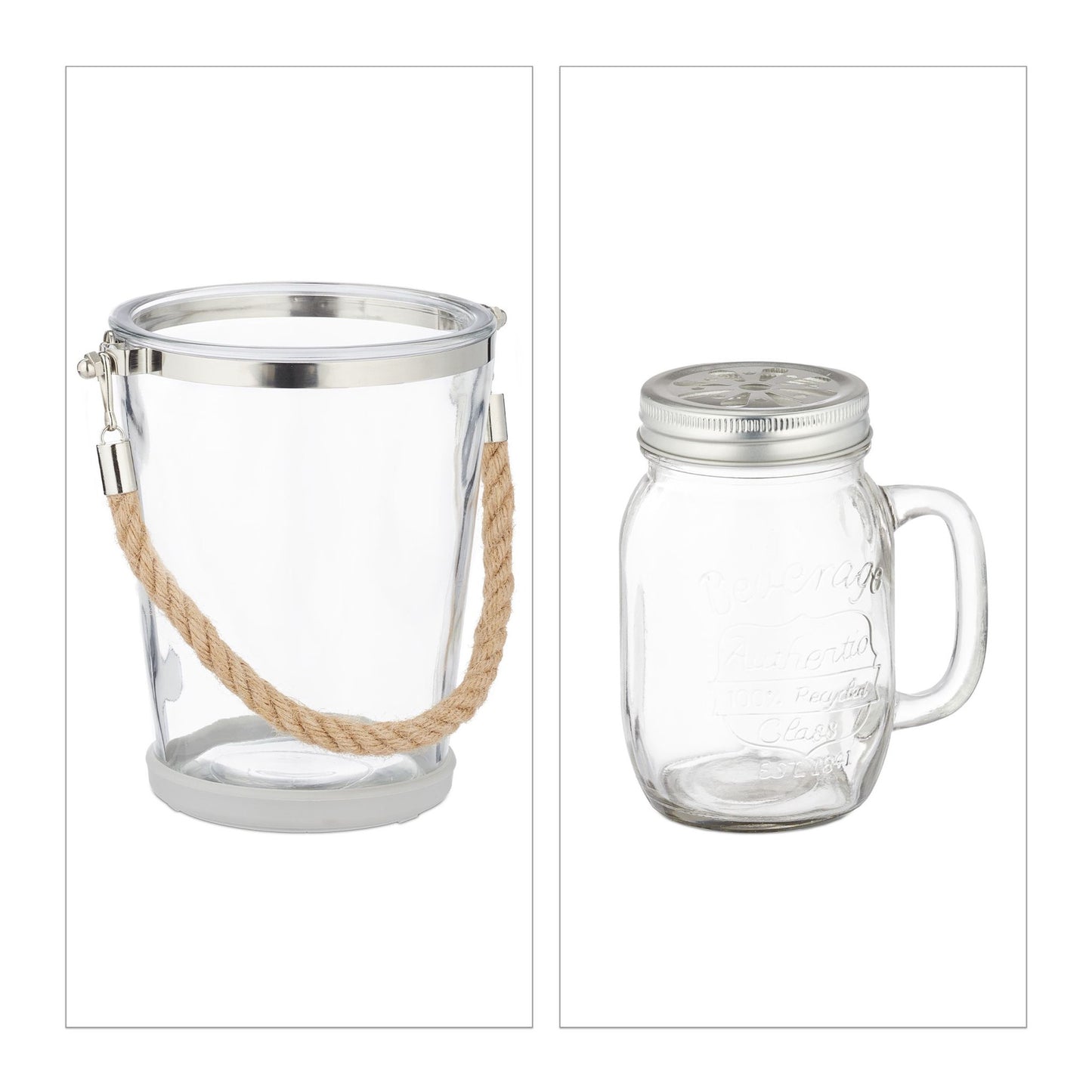 4 glasses with lids and straws incl. ice bucket