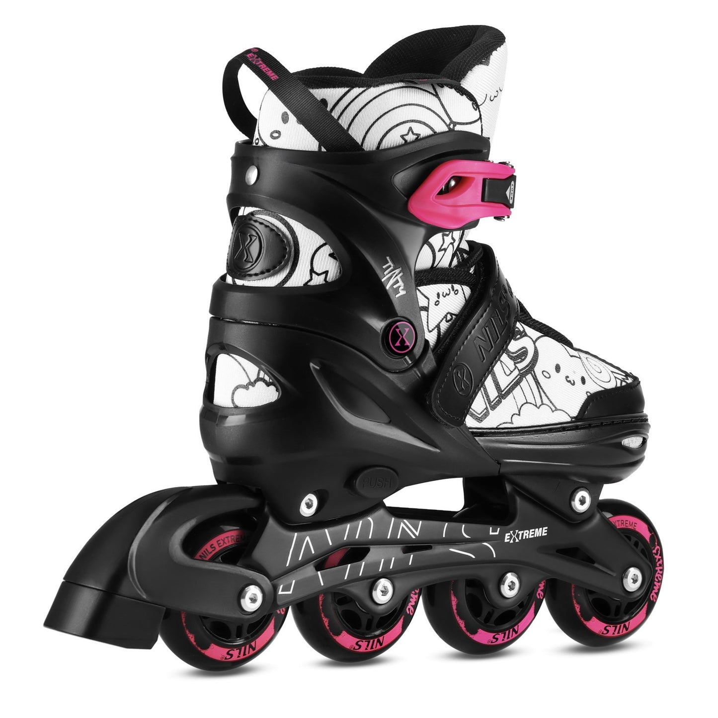 4-in-1 Adjustable Skates Set, Pink, Size L (39-42)
