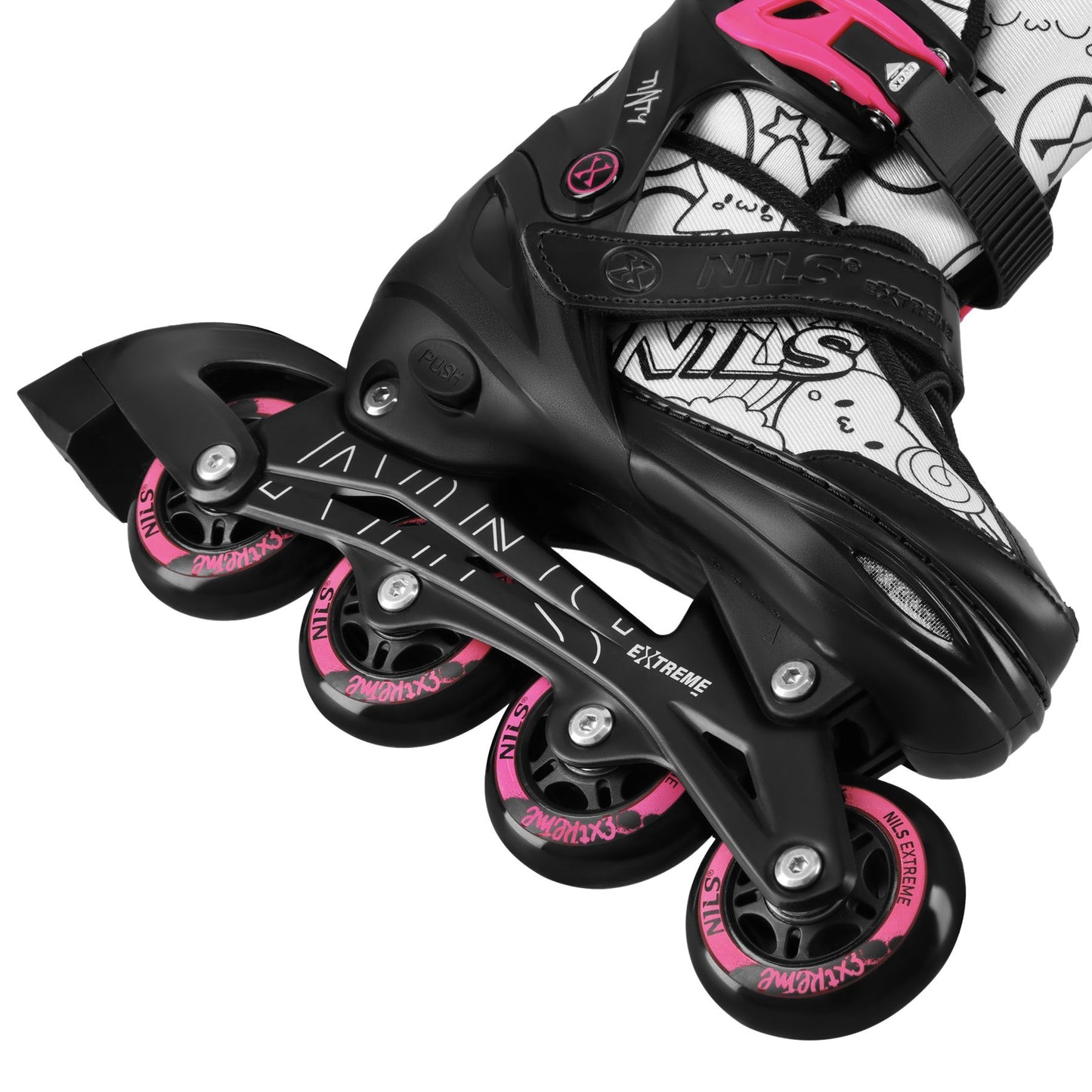 4-in-1 Adjustable Skates Set, Pink, Size M (35-38)