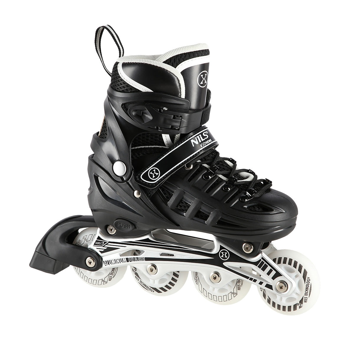 4-in-1 Black LED Inline/Ice Skates, Size M (35-38)