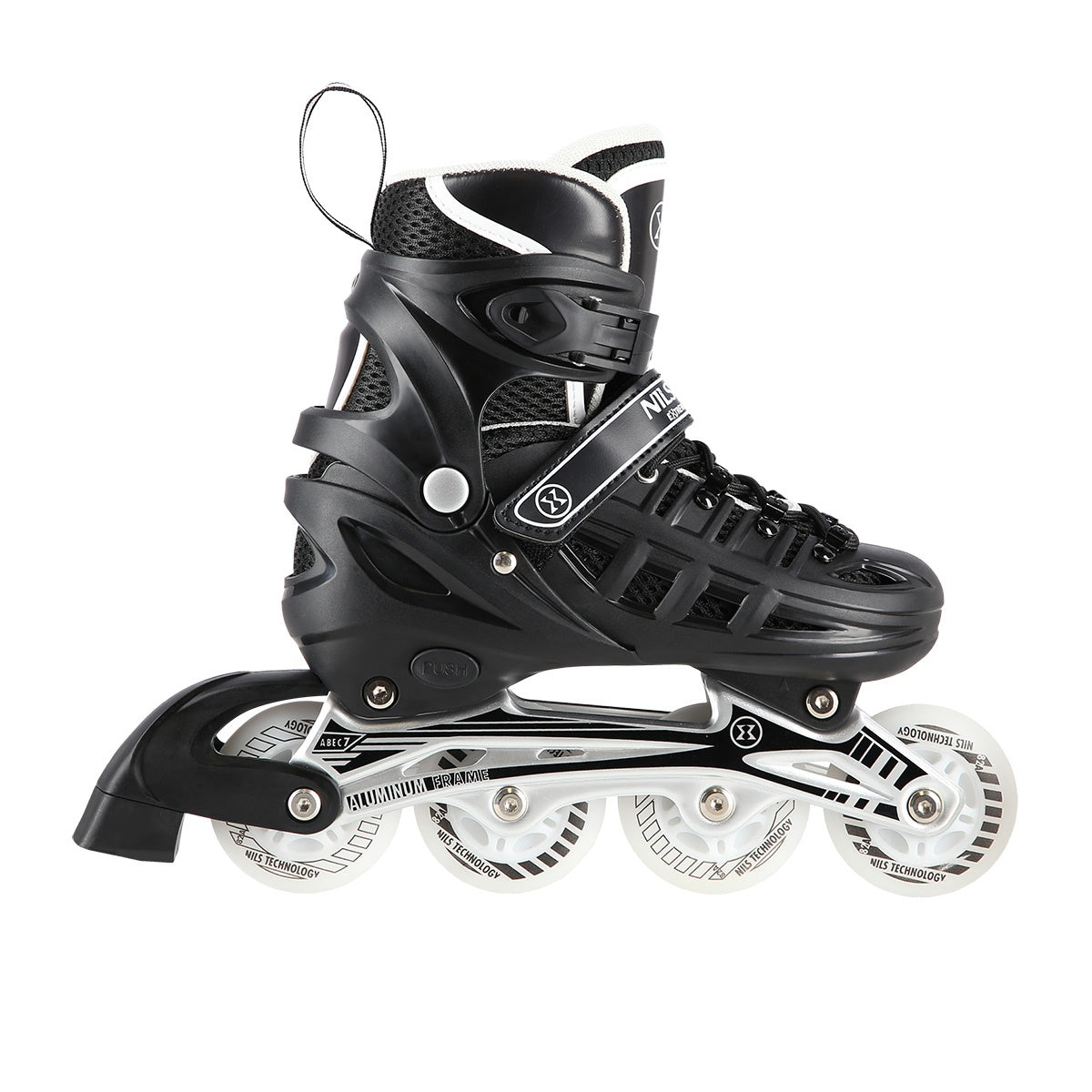 4-in-1 Black LED Inline/Ice Skates, Size S (31-34)