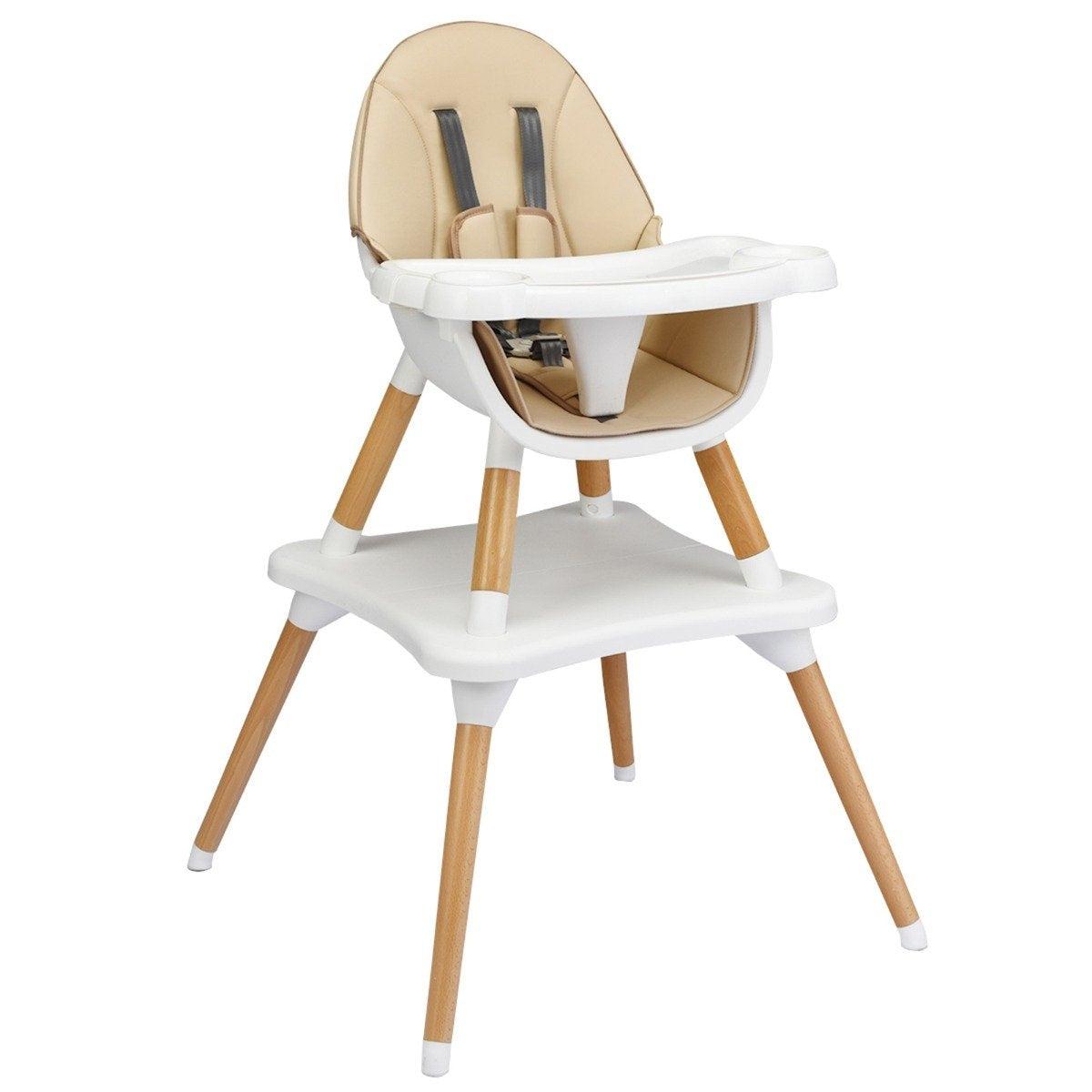 4-in-1 Convertible Baby High Chair with Safety Harness