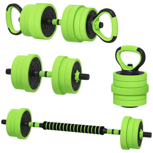 Adjustable 20 kg Dumbbell Set – 4-in-1 Home Gym Equipment